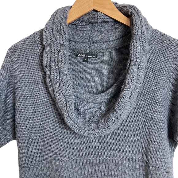 Berretti Gray Wool Blend Cowl Neck Tunic - Picture 3 of 10
